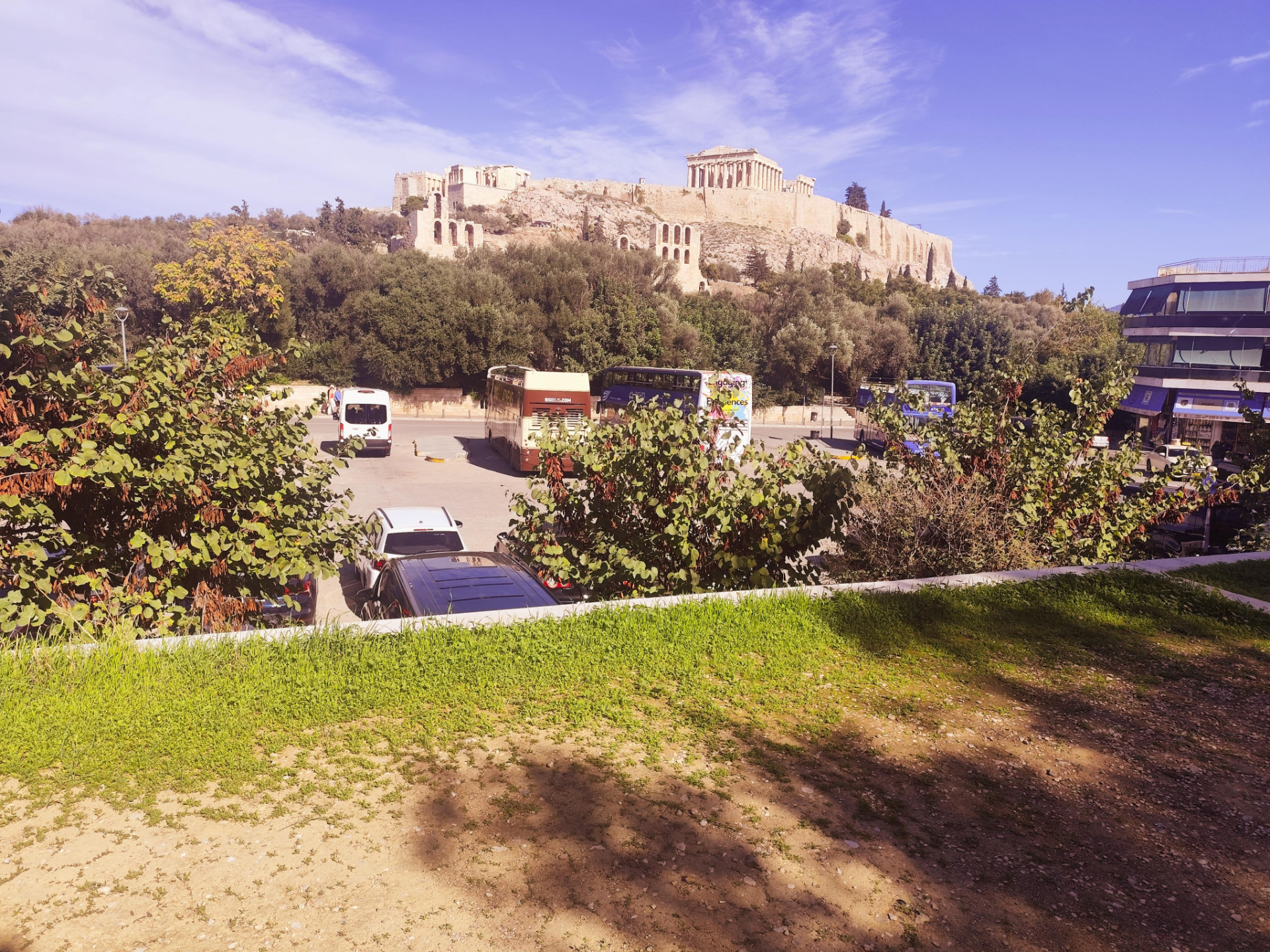The parking-roof Acropolis view — Syntagma, Athens